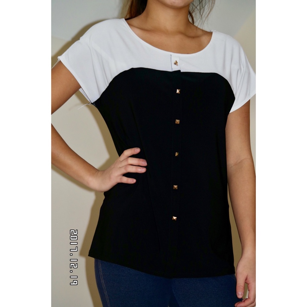 Black & White Blouse